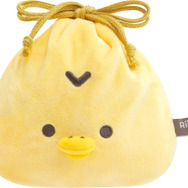 「リラックマ『BASIC RILAKKUMA Flower』ぬいぐるみ巾着コレクション キイロイトリ」（C）2025 SAN-X CO., LTD. ALL RIGHTS RESERVED.
