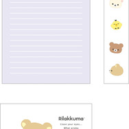 「リラックマ『BASIC RILAKKUMA Flower』レターセット」（C）2025 SAN-X CO., LTD. ALL RIGHTS RESERVED.