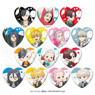 『WIND BREAKER』 × ROUND1 コラボの新グッズ「トレーディングハート缶バッジ ROUND1ver.」（C）にいさとる・講談社／WIND BREAKER Project