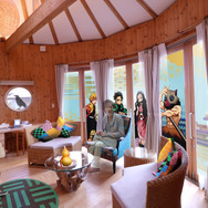 ニジゲンノモリ×アニメ『鬼滅の刃』コラボイベント第3弾。コラボルーム「絆のコクーン」（C）吾峠呼世晴／集英社・アニプレックス・ufotable