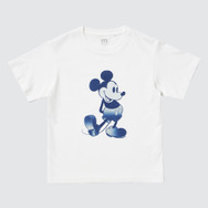 ユニクロ「KIDS ディズニー イン ブルー UT」カラー：00 WHITE（C）Disney