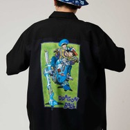 悟空と悟飯｜ビッグシルエットポリトロ半袖シャツ