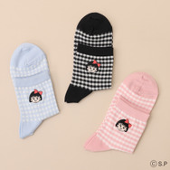 ちびまる子ちゃん ギンガム刺繍ショートソックス