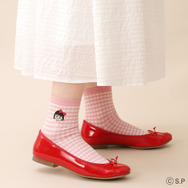 ちびまる子ちゃん ギンガム刺繍ショートソックス