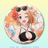 くじ引き堂「TVアニメ『紫雲寺家の子供たち』オンラインくじ」E賞：缶バッジ 万里（C）宮島礼吏・白泉社／「紫雲寺家の子供たち」製作委員会