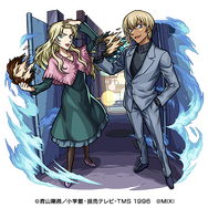 水属性　★6　黒ずくめの組織 バーボン＆ベルモット（進化）CV：草尾毅（バーボン）小山茉美（ベルモット）