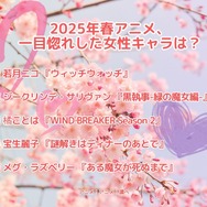 [2025年春アニメ、一目惚れした女性キャラは？]ランキング1位～5位