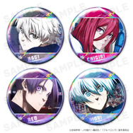 「オーロラ缶バッジ4個セット」各2,420円（税込）（C）金城宗幸・ノ村優介・講談社／「ブルーロック」製作委員会