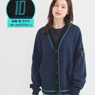 TVアニメ『ブルーロック』× earth music＆ecology Japan Label「ニットカーディガン 糸師 凛 モデル＜ターコイズブルー＞」