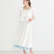 『ふたりはプリキュア』× earth music＆ecology Japan Label「ふたりはプリキュア レイヤードスカート」（C）東映アニメーション