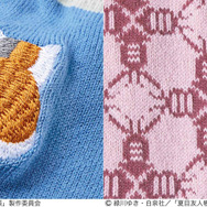 「夏目友人帳×猫部　ニャンコ先生の好物 文様ワンポイント刺しゅう靴下の会」1,600円（税込）（C）緑川ゆき・白泉社／「夏目友人帳」製作委員会