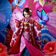 タカラトミーモール限定着物をまとった大人のリカちゃん「プレミアムリカ Kimono 和椿」（C）ＴＯＭＹ