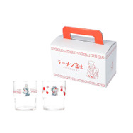 ドラえもん未来デパートオリジナル カムカムキャットフードを食べた猫 ラーメン富士のグラスセット