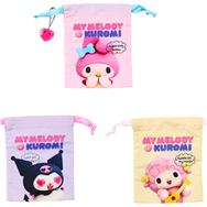 「Netflixオリジナルアニメ My Melody ＆ Kuromiデザインシリーズ」巾着3枚セット（C）Netflix. Used with permission.（C）2025 SANRIO CO.,LTD.