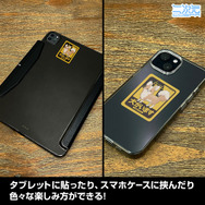 コスパ「ちくわ・犬がいます ミニステッカーセット」使用例（C）あfろ・芳文社／野外活動プロジェクト