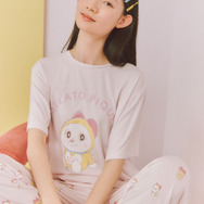 【ドラえもん】【レディース】ワンポイントTシャツ