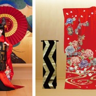 猩々緋 等身大人形・猩々緋 人間用引き振袖