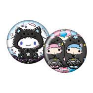 Happyくじ「Sanrio characters Halloween 2025」缶バッジSET賞：シナモロール、リトルツインスターズ（C）2025 SANRIO CO., LTD. APPROVAL NO. E25080701