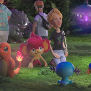 ヒトカゲやランプラーの灯りの下に集まるポケモンたち