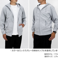 ジップパーカー着用イメージ