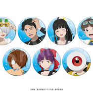 映画『鬼太郎誕生 ゲゲゲの謎』×ユネッサン「トレーディンググリッター缶バッジ　ユネッサンver.」（C）映画「鬼太郎誕生ゲゲゲの謎」製作委員会