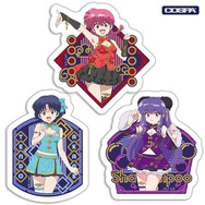 TVアニメ『らんま1/2』「描き下ろし ミニステッカーセット チャイナ×アイドルVer.」らんま、あかね、シャンプーの全3種（C）高橋留美子・小学館／「らんま1/2」製作委員会