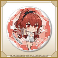 『無職転生Ⅱ ～異世界行ったら本気だす～』ニットワンピース オンラインくじ　D賞：キラキラ缶バッジ エリス・ボレアス・グレイラット ミニキャラ（C）理不尽な孫の手/MFブックス/「無職転生Ⅱ」製作委員会