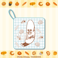 くじ引き堂『パンどろぼう』オンラインくじ　B賞：ループ付きハンドタオル なぞのフランスパン（C）Keiko Shibata／KADOKAWA