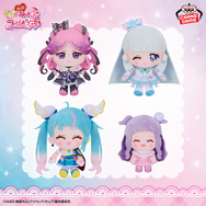 『映画キミとアイドルプリキュア♪ 』コロっとまんまる プリフェイスぬいぐるみ～キュアキッス・キュアニャミー・キュアスカイ・プリンセス・エル～（C）2025 映画キミとアイドルプリキュア♪製作委員会（C）Bandai Namco Experience Inc.