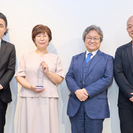 左から三木一馬(株式会社ストレートエッジ代表取締役)、ぷり(著者)、佐藤順一(総監督)、山本幸治(株式会社ツインエンジン代表取締役)　