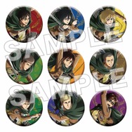 「進撃の巨人 Attack on Memory ～記憶への進撃～」グリッター缶バッジコレクション（C）Bandai Namco Experience Inc.（C）諫山創・講談社／「進撃の巨人」The Final Season製作委員会