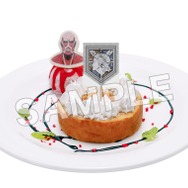 「進撃の巨人 Attack on Memory ～記憶への進撃～」フードメニューの「その日人類は思い出した ヤツらに支配されていた恐怖を・・・」プレート（C）Bandai Namco Experience Inc.（C）諫山創・講談社／「進撃の巨人」The Final Season製作委員会