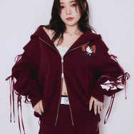 【HELLO KITTY】レースアップパーカー