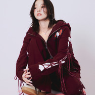 【HELLO KITTY】レースアップパーカー