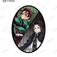 アニメ『鬼滅の刃』トレーディングダイカットステッカー ver.A購入特典「竈門炭治郎＆鬼舞辻󠄀無惨 ダイカットステッカー AMNIBUS限定特典」（C）吾峠呼世晴／集英社・アニプレックス・ufotable