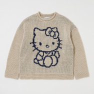 HELLO KITTY×MOUSSY「HELLO KITTY CHUNKY SWEATER　IVORY」（C）25 SANRIO CO., LTD. APPR. NO. L662956
