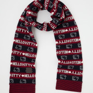 HELLO KITTY×MOUSSY「HELLO KITTY RETRO STRIPE STOLE　NAVY」（C）25 SANRIO CO., LTD. APPR. NO. L662956