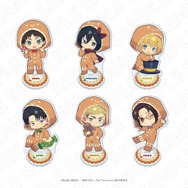 TVアニメ『進撃の巨人』3 o’clock「ミニキャラBIGアクリルスタンド（エレン/ミカサ/アルミン/リヴァイ/エルヴィン/ハンジ）」（C）諫山創・講談社／「進撃の巨人」The Final