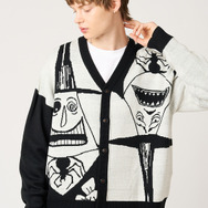 『ナイトメアー・ビフォア・クリスマス』×グラニフ「メイヤー｜ウォッシャブルジャカードカーディガン」（C）Disney