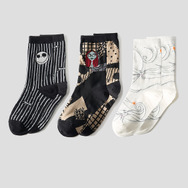 『ナイトメアー・ビフォア・クリスマス』×グラニフ「ジャック＆サリー＆ゼロ｜ソックス3Pボックスセット」（C）Disney