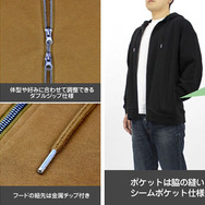 ジップパーカー　細部