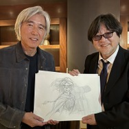 映画『果てしなきスカーレット』LAプレミアオフィシャルスチール ジン・キムと細田守監督