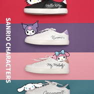 「サンリオキャラクターズ シューズ」キャラネーム コートスニーカー