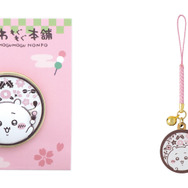 ピンバッジ、鈴付きキーホルダー