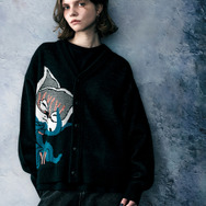 猫草｜ウォッシャブルジャカードニットカーディガン