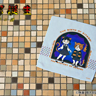 映画『鬼太郎誕生 ゲゲゲの謎』×石黒亜矢子コラボグッズ「ハンドタオル（鬼太郎とねこ娘）」使用イメージ（C）映画「鬼太郎誕生ゲゲゲの謎」製作委員会