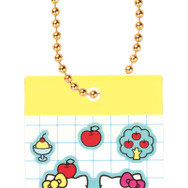 「ハローキティ シール風アクリルキーチェーン」りんご