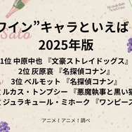 [“ワイン”キャラといえば？ 2025年版]第1位～第5位