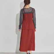 TVアニメ『らんま1/2』× earth music＆ecology Japan Label「チャイナビスチェ」ボルドー　着用イメージ（C）高橋留美子・小学館/「らんま1/2」製作委員会