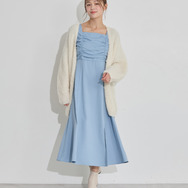 TVアニメ『らんま1/2』× earth music＆ecology Japan Label「チャイナワンピース」ライトブルー　着用イメージ（C）高橋留美子・小学館/「らんま1/2」製作委員会